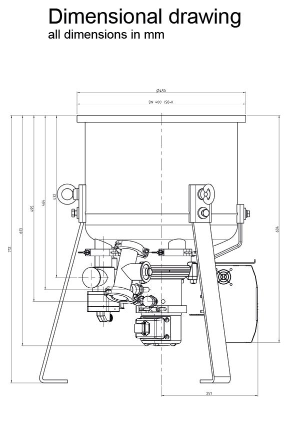 低溫泵 COOLVAC 5000 iCL 尺寸圖1