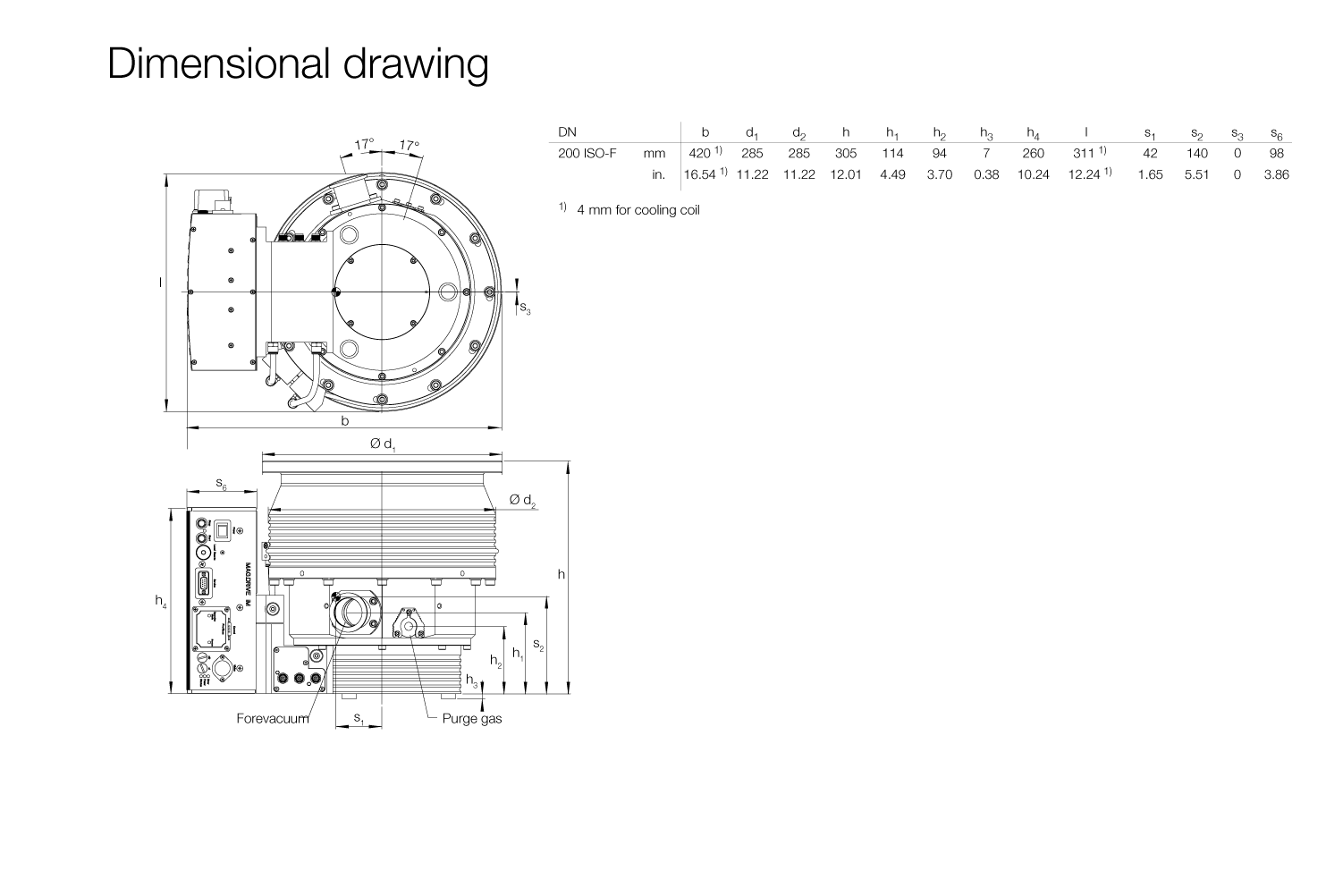 磁懸浮復合分子泵TURBOVAC MAG W 1300 iP 安裝尺寸